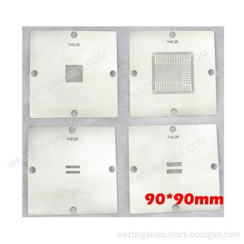 90*90mm PS4 Cxd290026g Cxd290025g DDR3 DDR5 BGA Reballing Stencils Rework Reball Kit (4 Piece Kit)